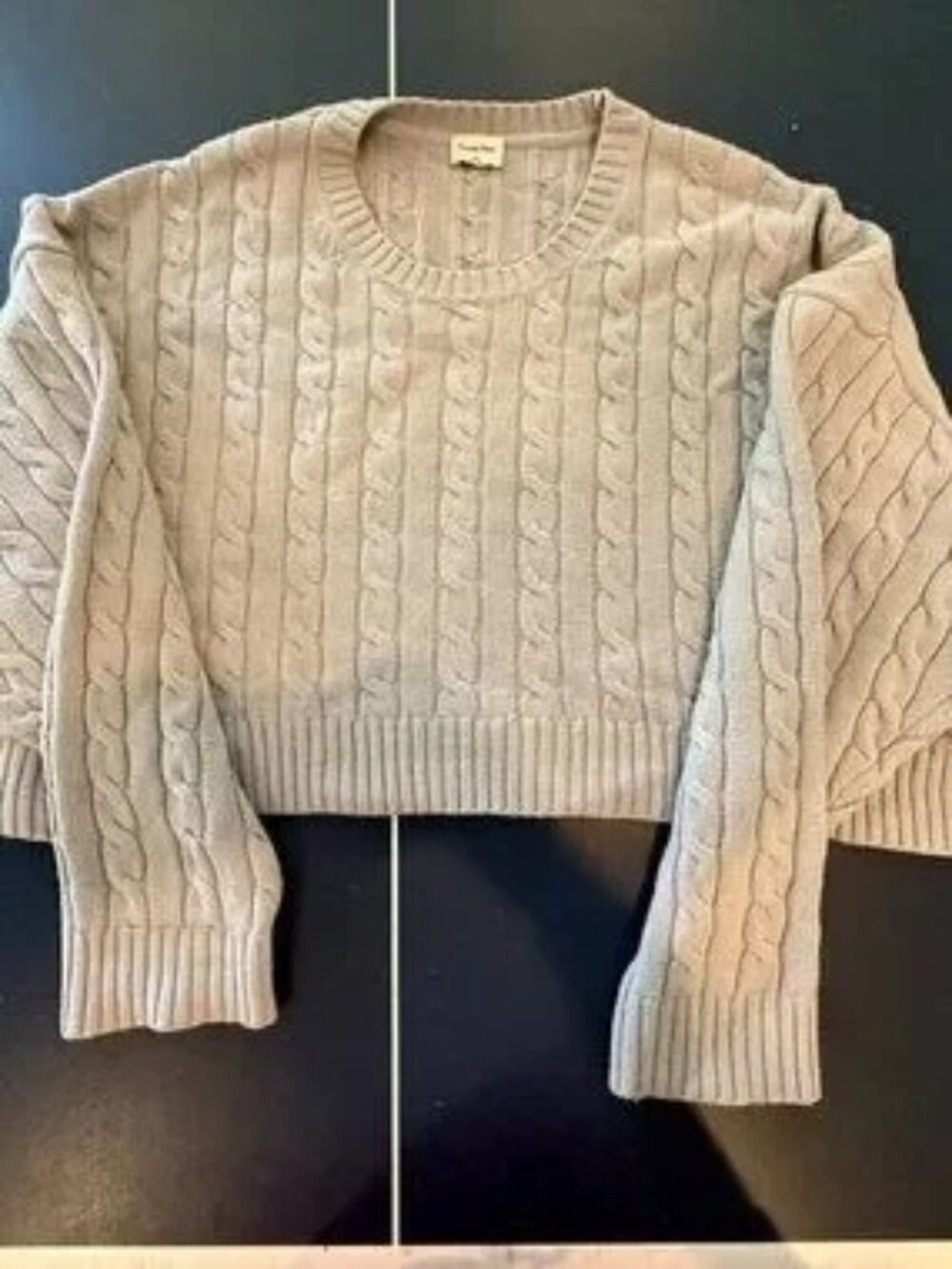 Aritzia (Sunday Best) cropped cable-knit sweater